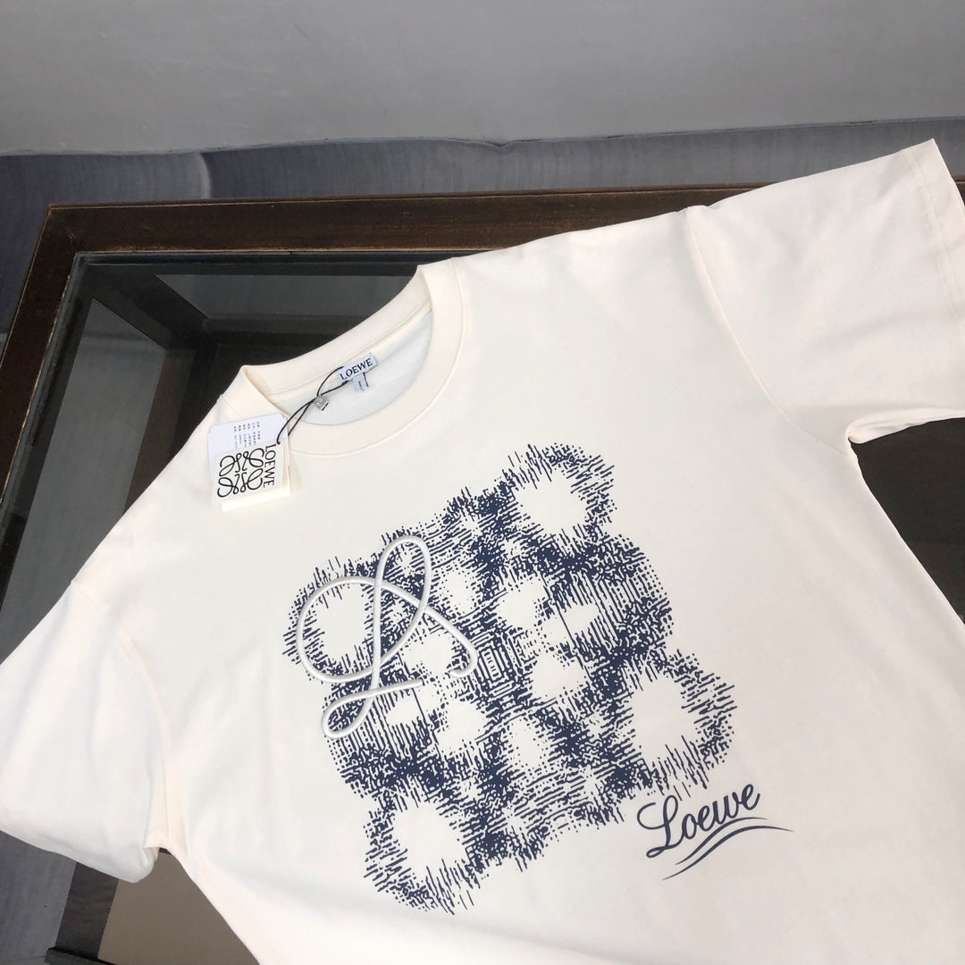 LOEWE 24SS Unisex Heavyweight Cotton Logo Embroidered T-Shirt | XS–L