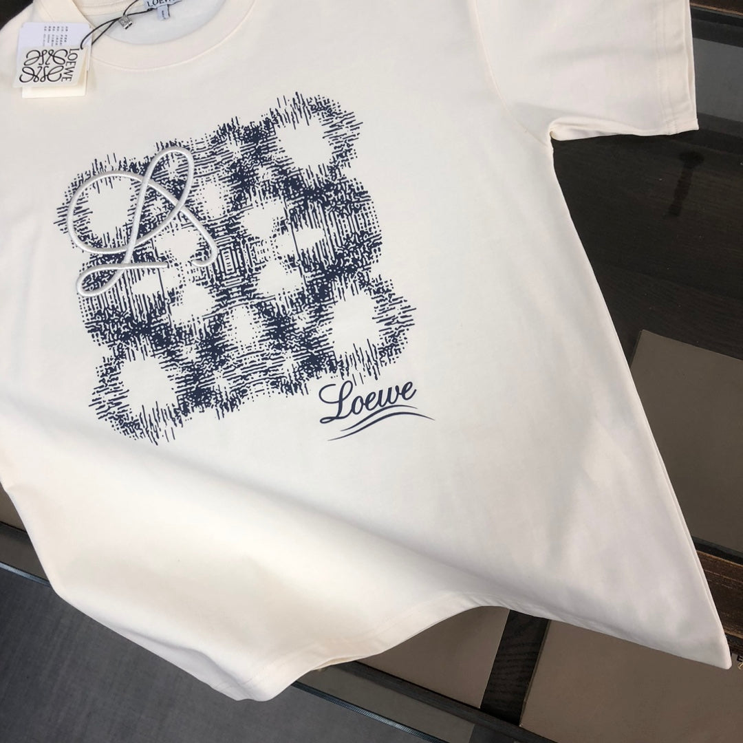 LOEWE 24SS Unisex Heavyweight Cotton Logo Embroidered T-Shirt | XS–L