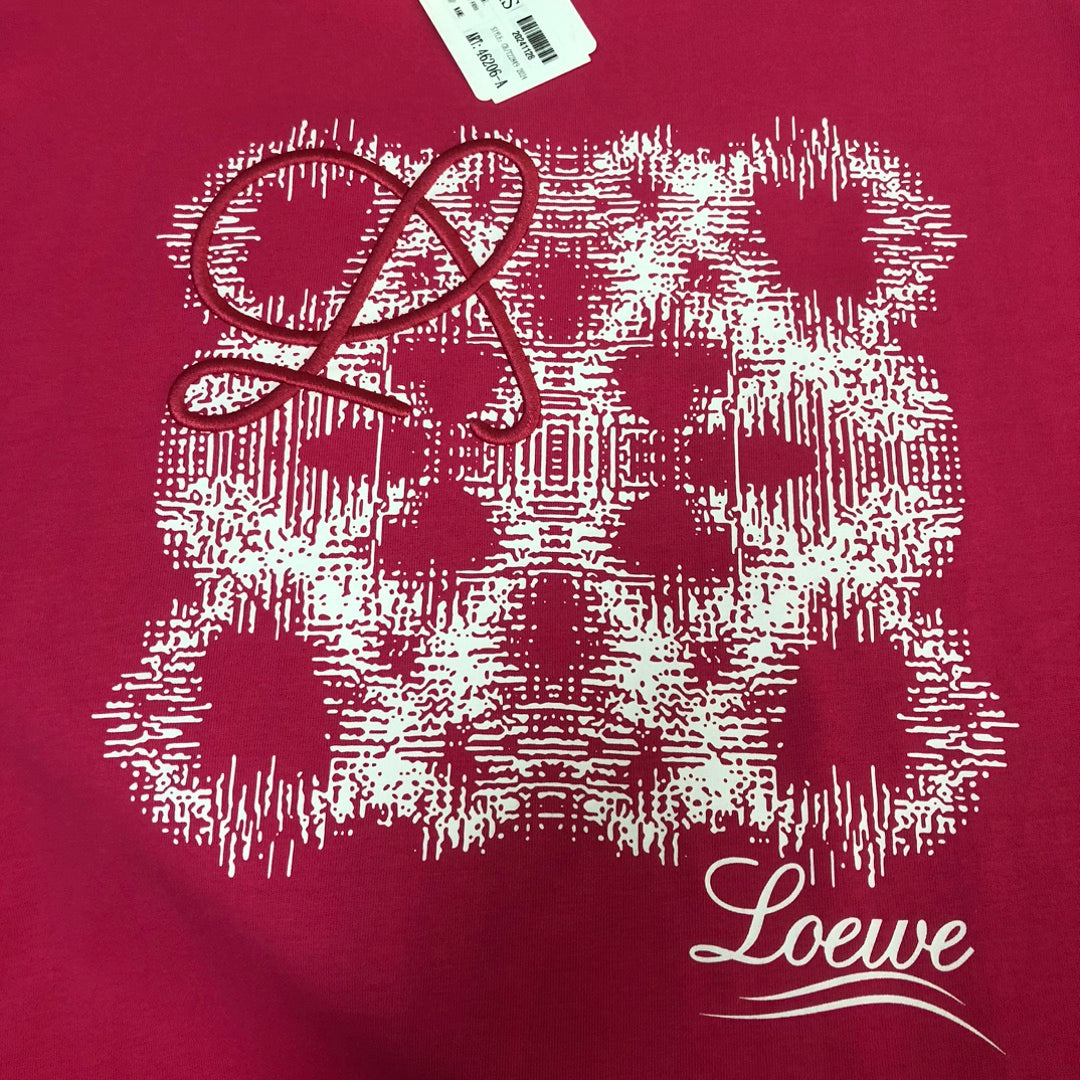 LOEWE 24SS Unisex Heavyweight Cotton Logo Embroidered T-Shirt | XS–L