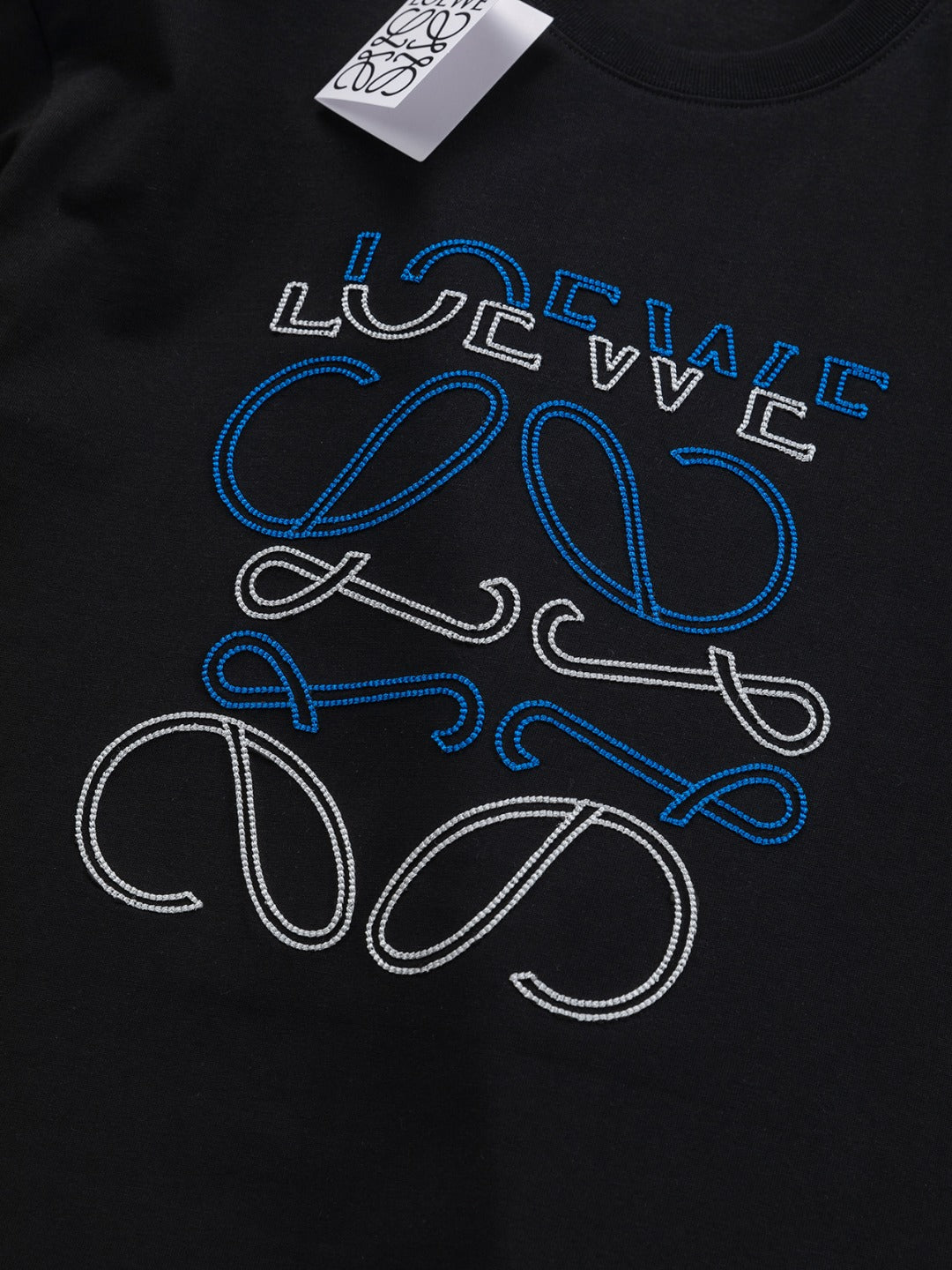 LOEWE 25SS Contrast Embroidered Misaligned Logo T-Shirt | S–XL