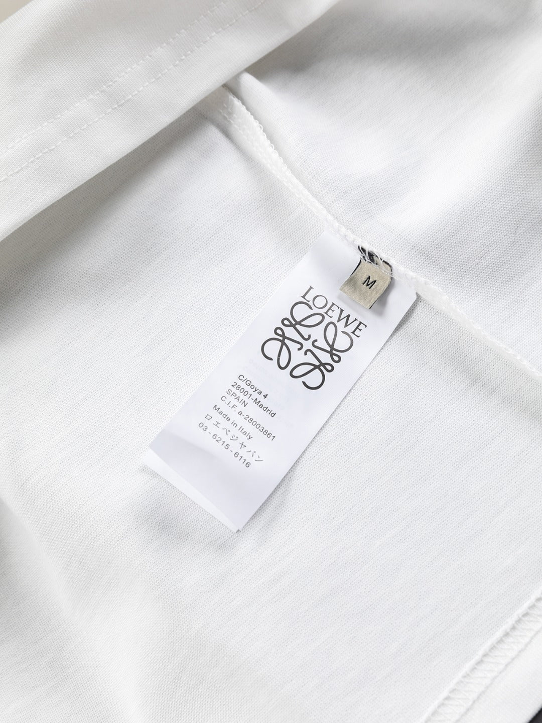 LOEWE 25SS Contrast Embroidered Misaligned Logo T-Shirt | S–XL