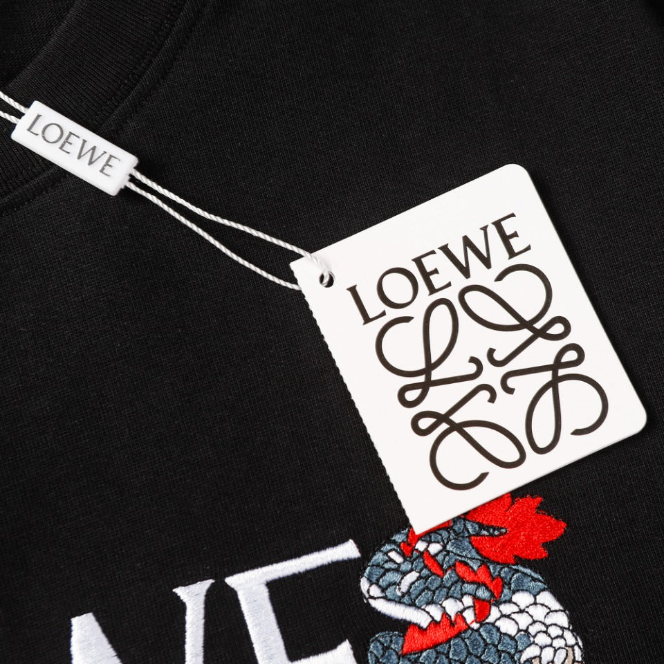 LOEWE 2024 Embroidered Logo T-Shirt | 350G Premium Cotton | Unisex XS–L