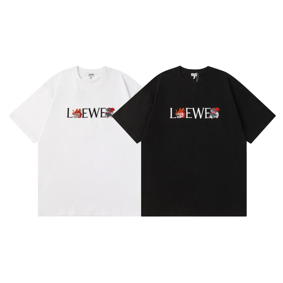 LOEWE 2024 Embroidered Logo T-Shirt | 350G Premium Cotton | Unisex XS–L