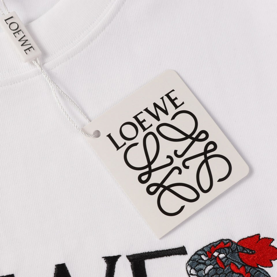 LOEWE 2024 Embroidered Logo T-Shirt | 350G Premium Cotton | Unisex XS–L