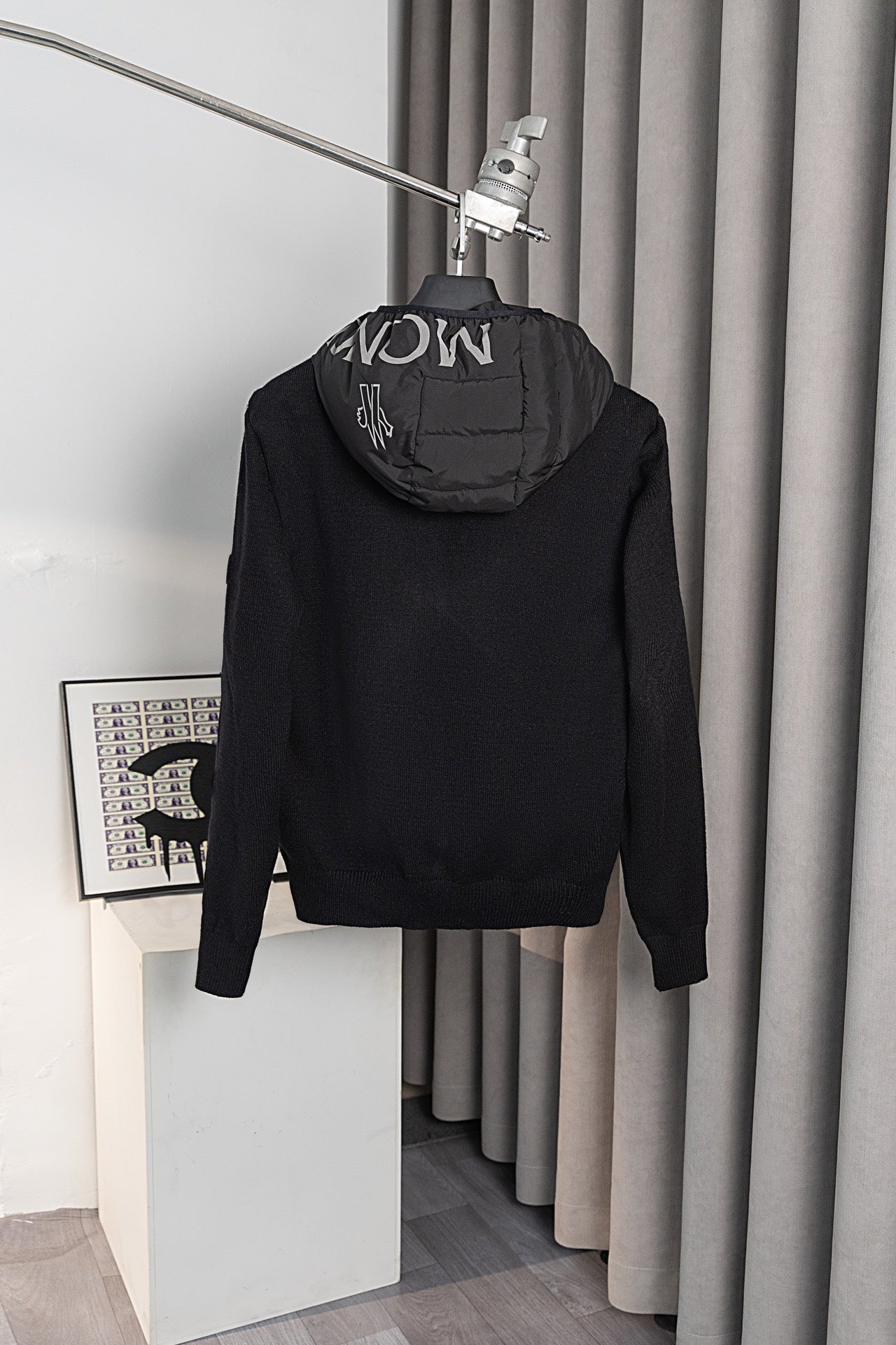 MONCLER New Knit-Paneled Down Jacket | Black | Size 1–4