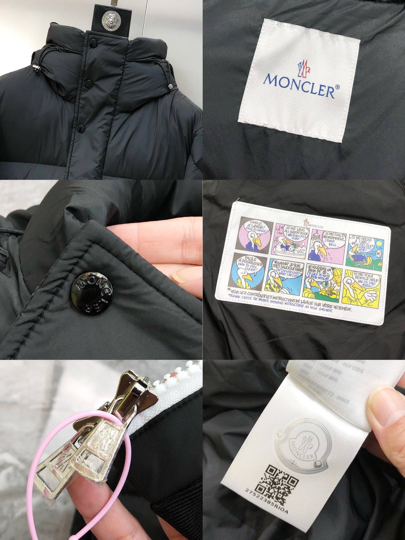 MONCLER Men’s Hooded Down Jacket | Fall/Winter 2024 Collection | Size 1–5 (M–3XL) | Black