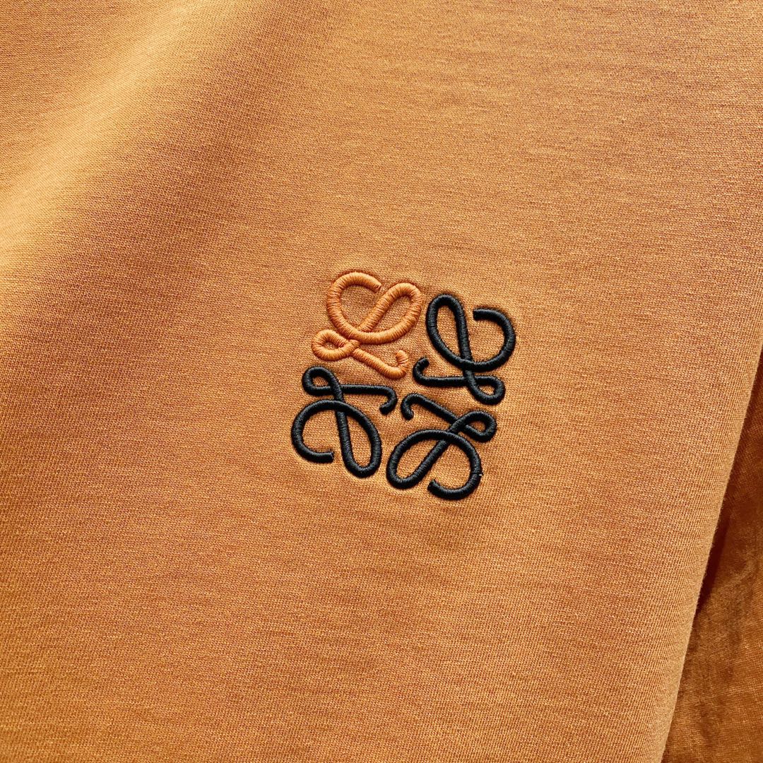 LOEWE 320g Contrast Embroidered Logo Crewneck T-Shirt | S–XL