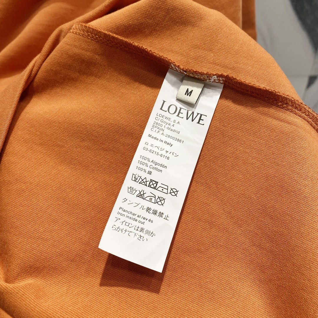 LOEWE 320g Contrast Embroidered Logo Crewneck T-Shirt | S–XL