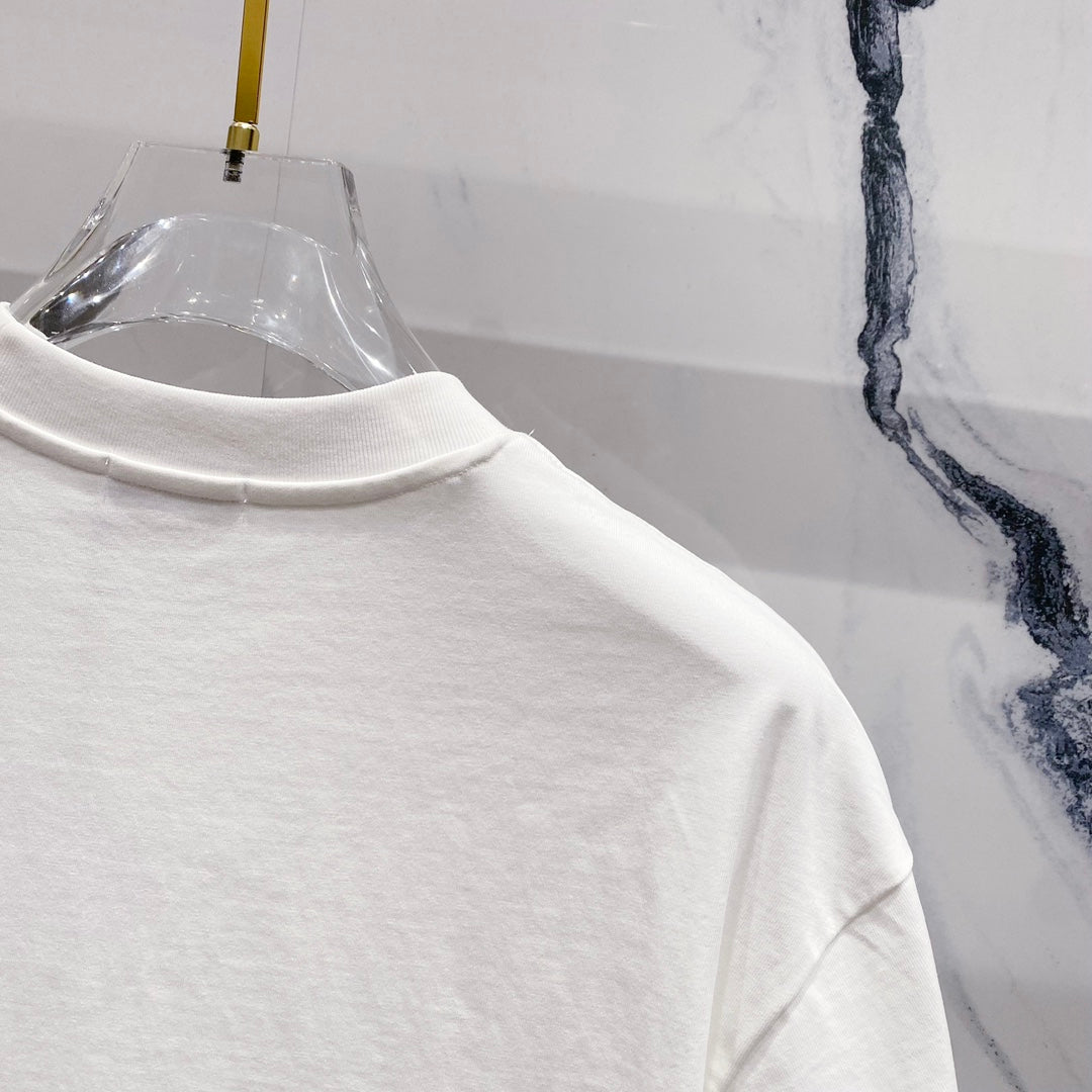 LOEWE 320g Contrast Embroidered Logo Crewneck T-Shirt | S–XL