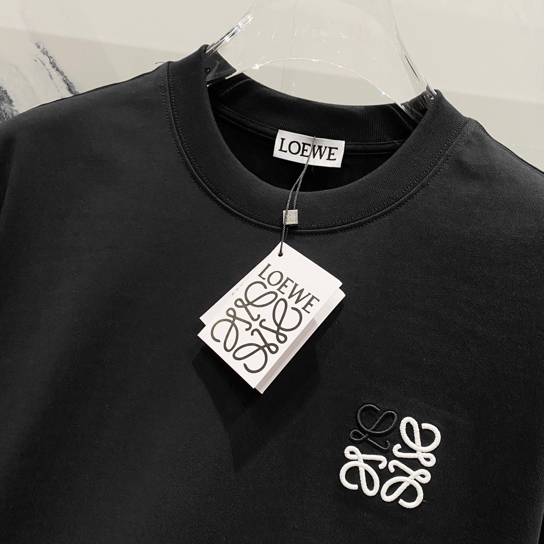 LOEWE 320g Cotton Crewneck T-Shirt – Embroidered Bunny Logo | S–XL