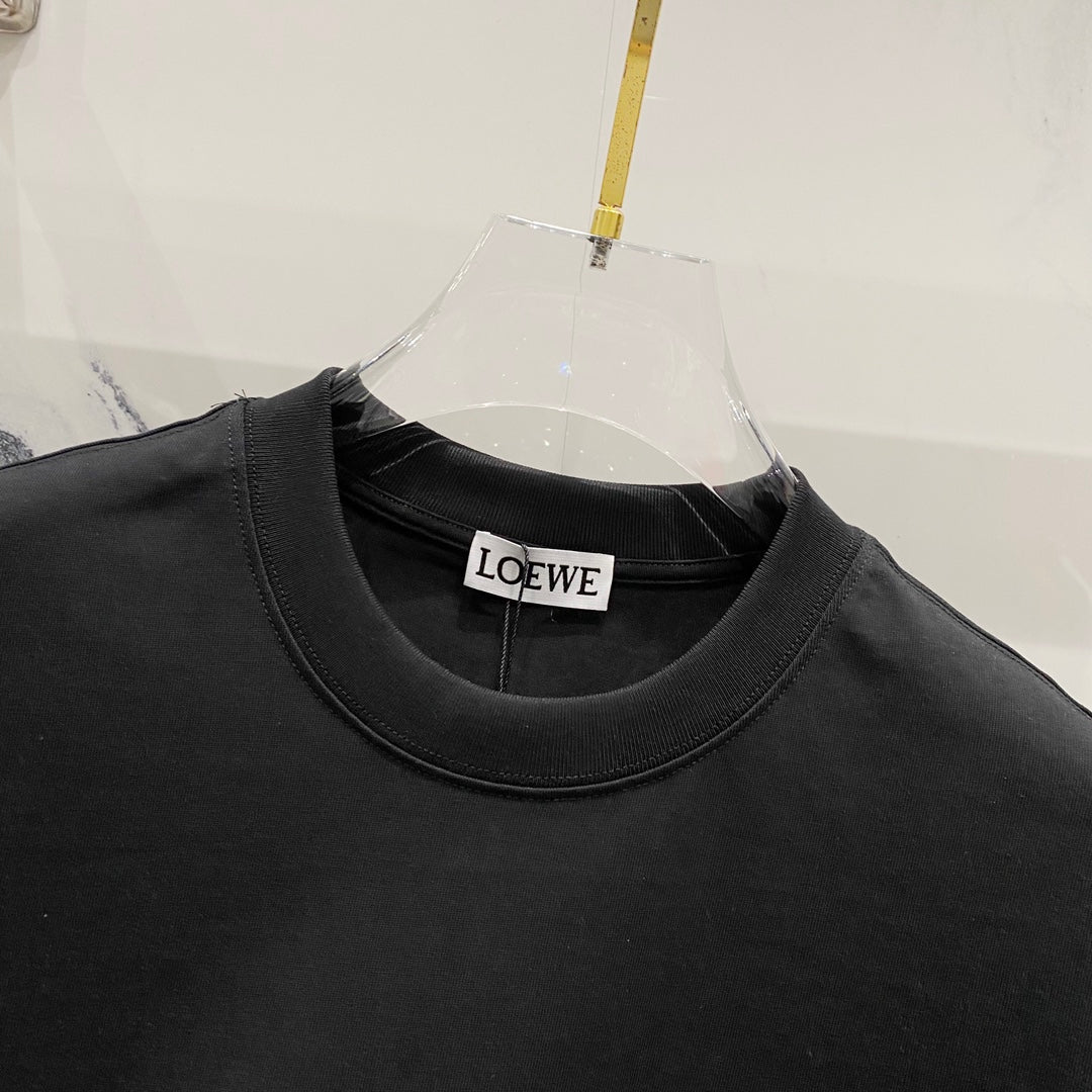 LOEWE 320g Cotton Crewneck T-Shirt – Embroidered Bunny Logo | S–XL