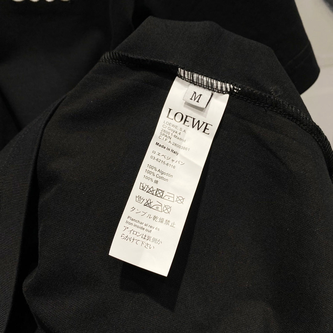 LOEWE 320g Cotton Crewneck T-Shirt – Embroidered Bunny Logo | S–XL