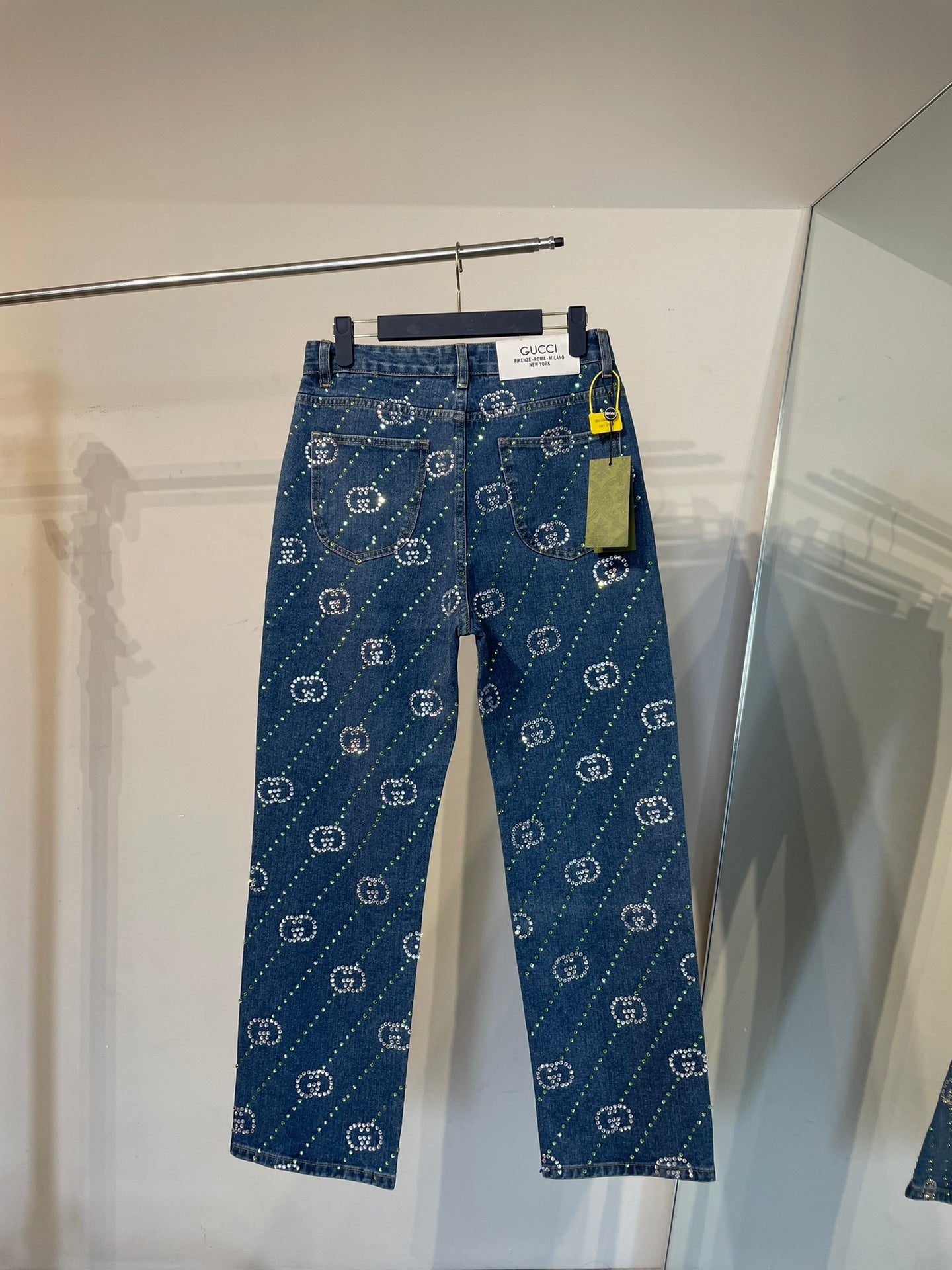 GUCCI Limited Edition Crystal Double G Denim Jacket | Unisex
