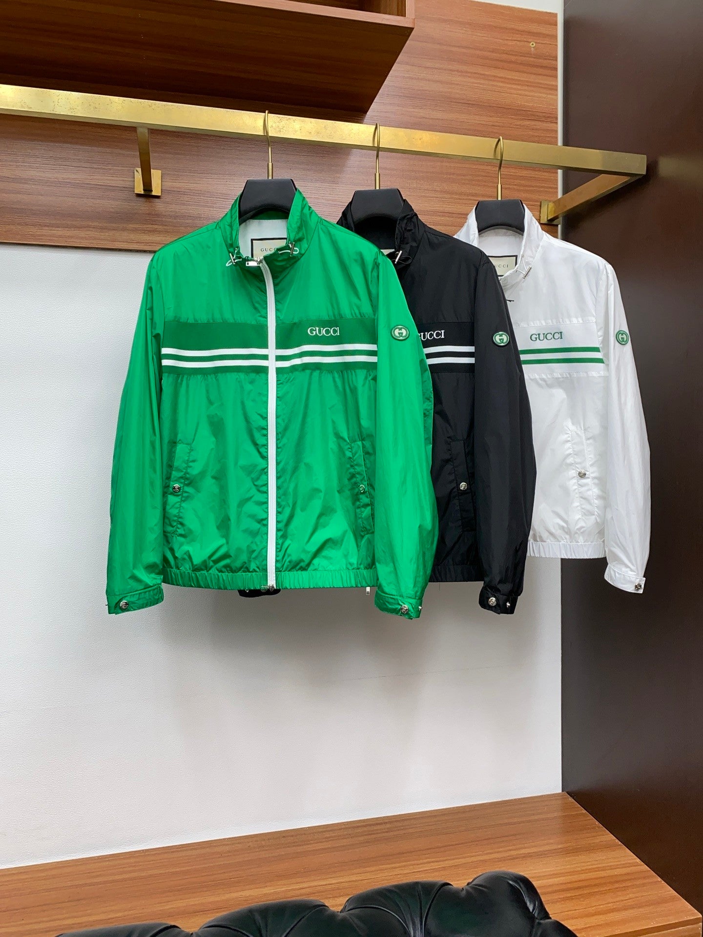 GUCCI 2025SS Logo Tape Panel Jacket | Men’s Luxury Casual Blouson