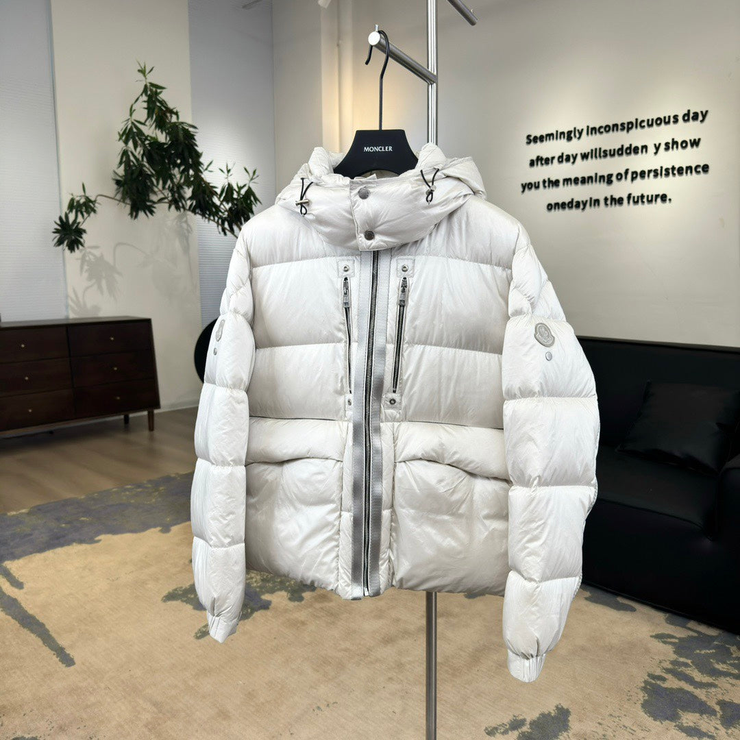 Moncler × ALXX1017 Limited Edition Down Jacket | Song Qian Style #098 | Silver Grey | 90% White Goose Down | Size 1–5