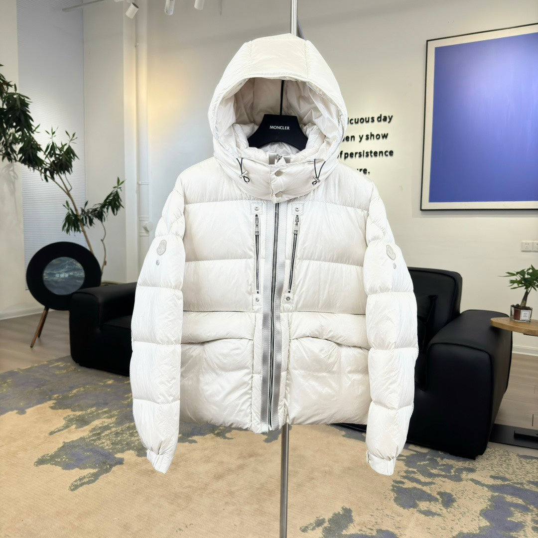 Moncler × ALXX1017 Limited Edition Down Jacket | Song Qian Style #098 | Silver Grey | 90% White Goose Down | Size 1–5