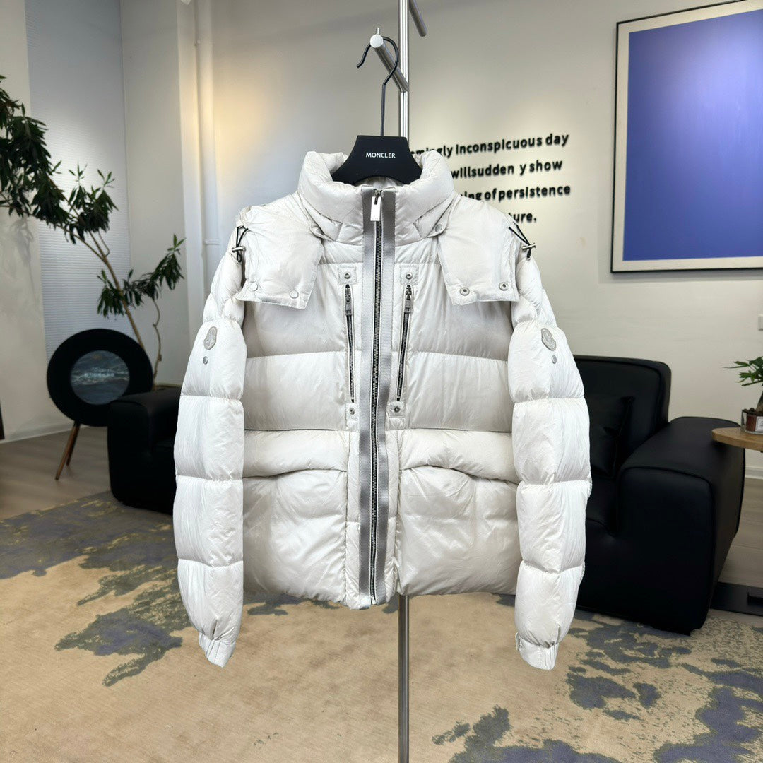Moncler × ALXX1017 Limited Edition Down Jacket | Song Qian Style #098 | Silver Grey | 90% White Goose Down | Size 1–5