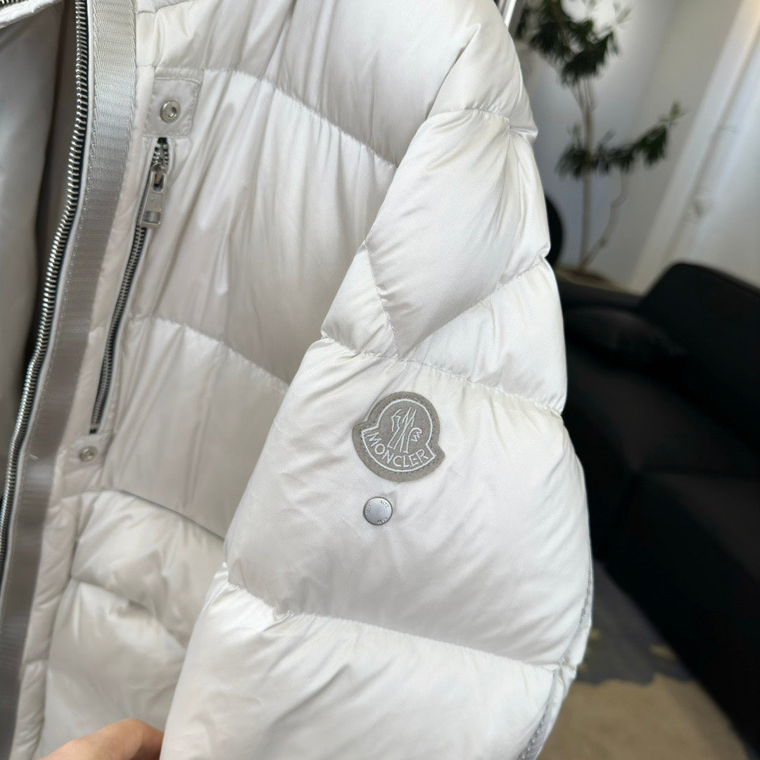 Moncler × ALXX1017 Limited Edition Down Jacket | Song Qian Style #098 | Silver Grey | 90% White Goose Down | Size 1–5