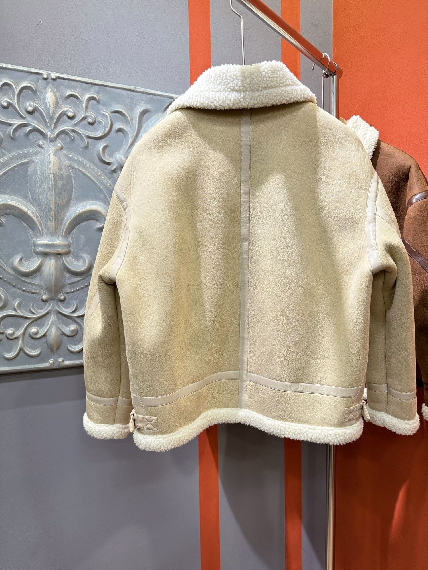 GUCCI 2024 Shearling Jacket | Luxury Faux Shearling Leather Coat with Lamb Wool Lining