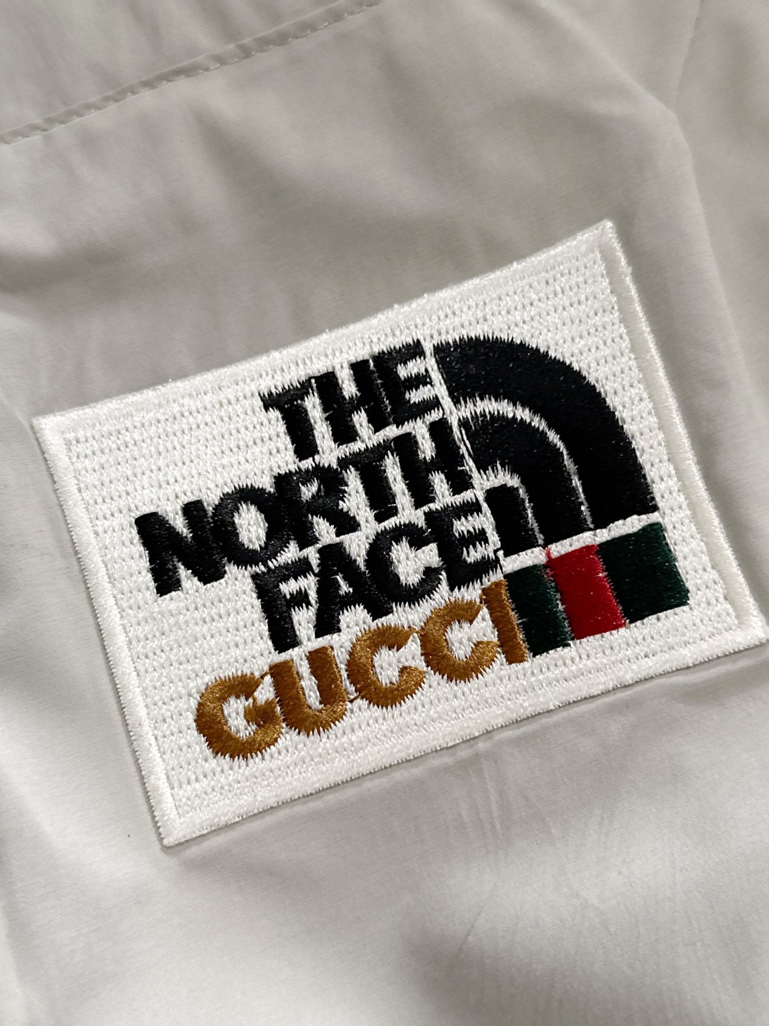 GUCCI x The North Face FW2024 Lightweight Nylon Zip-Up Jacket | Luxury Collaboration Windbreaker