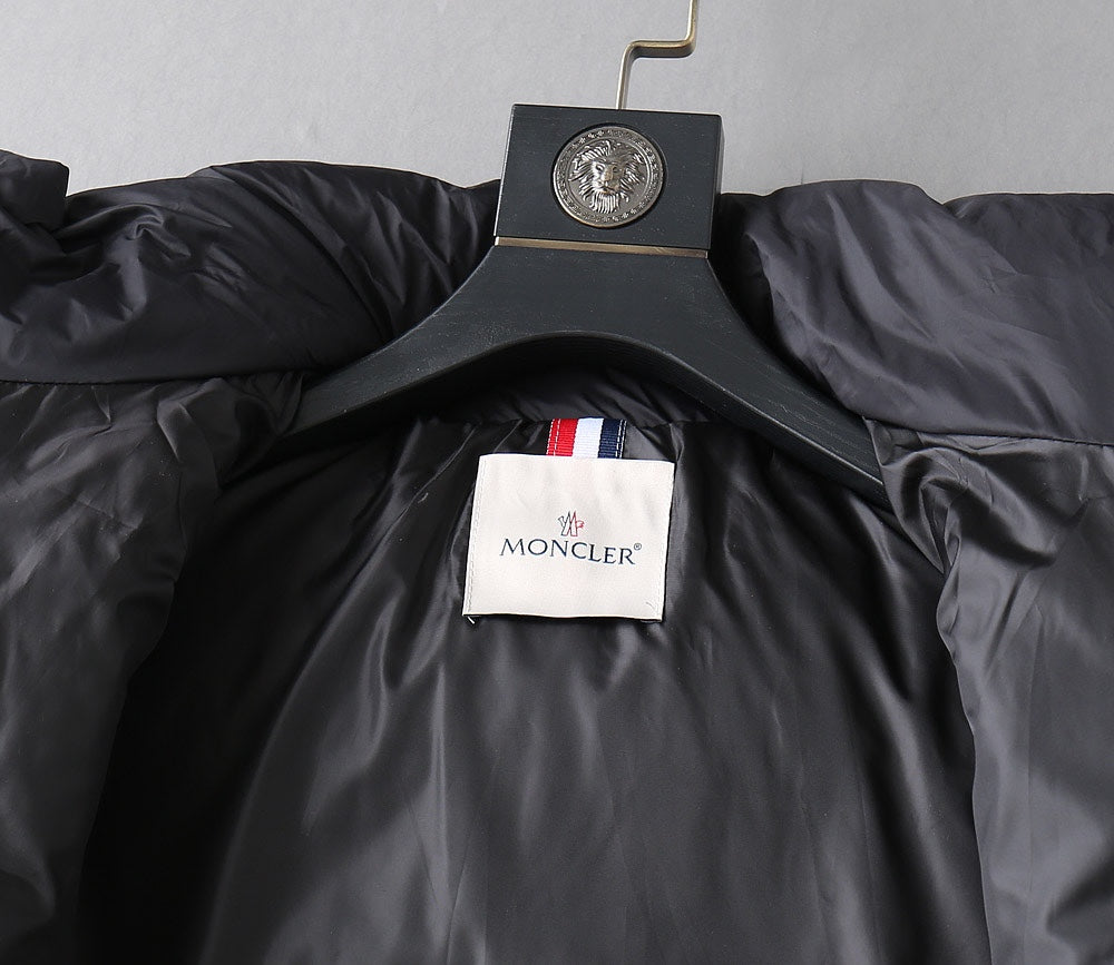 Moncler 2024 FW New Puffer Jacket | Unisex Colorblock Down Coat (M–3XL)