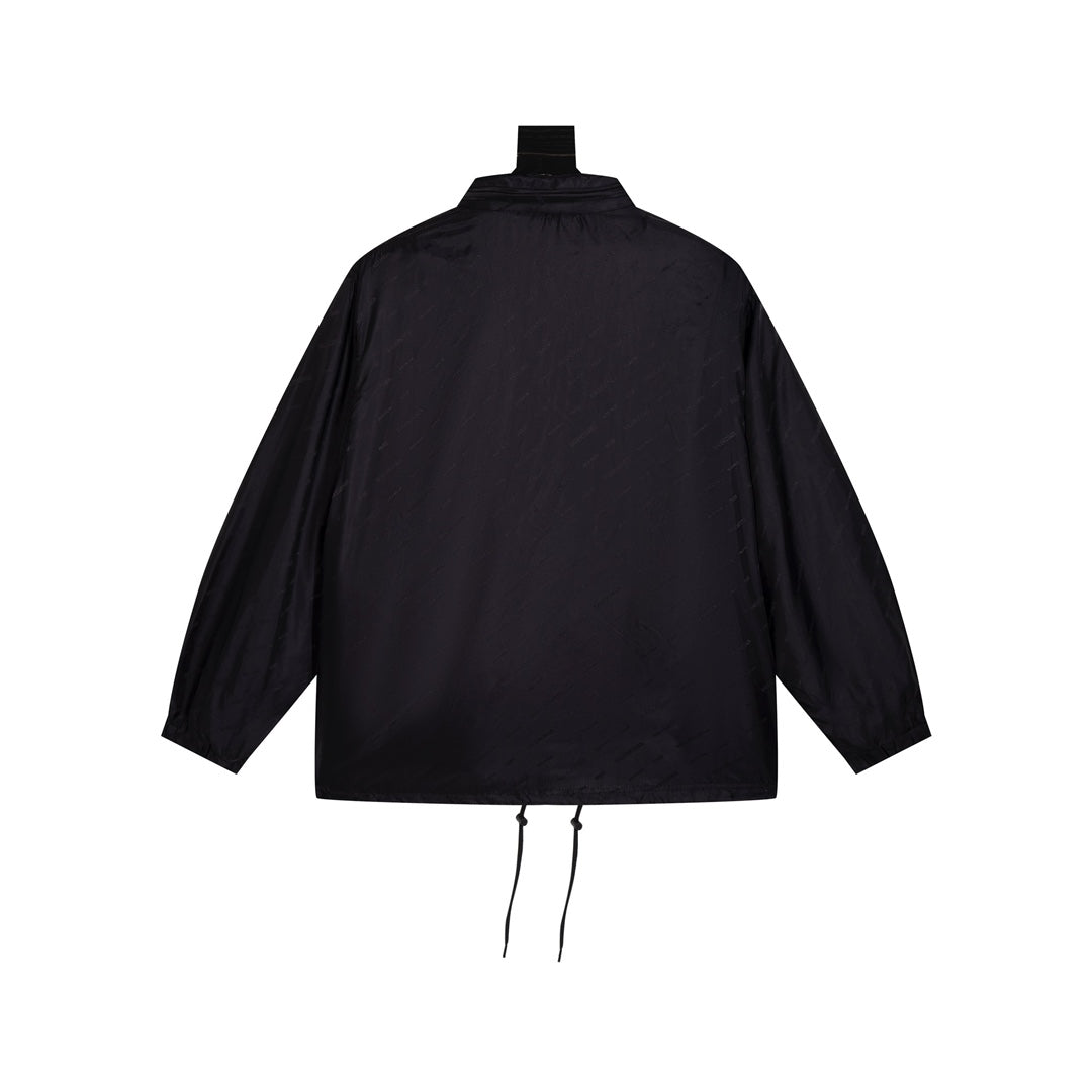Balenciaga 24SS Monogram Jacquard Windbreaker Jacket | Unisex Oversized Fit
