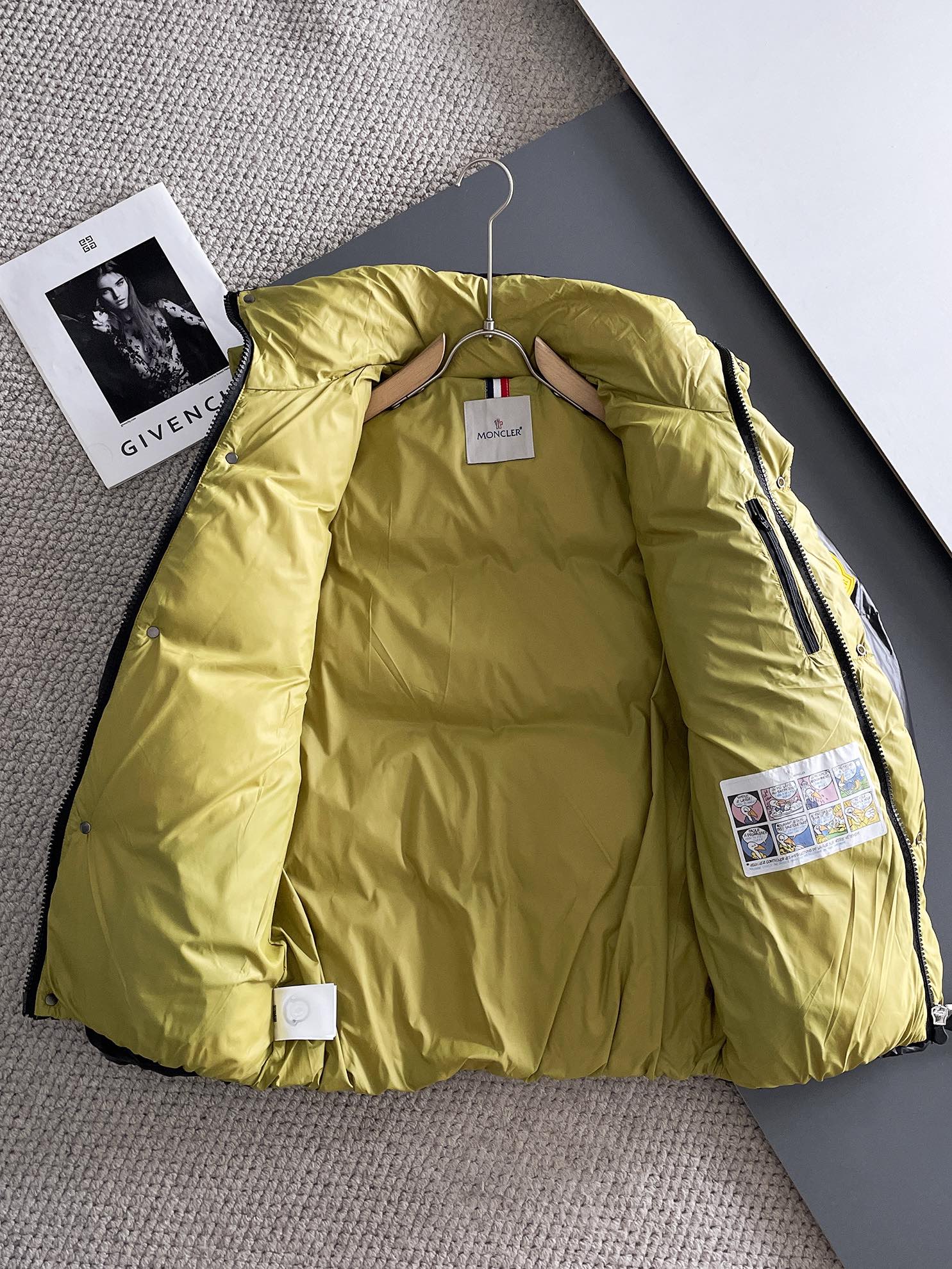 Moncler 2024 FW New Puffer Jacket | Unisex Colorblock Down Coat (M–3XL)