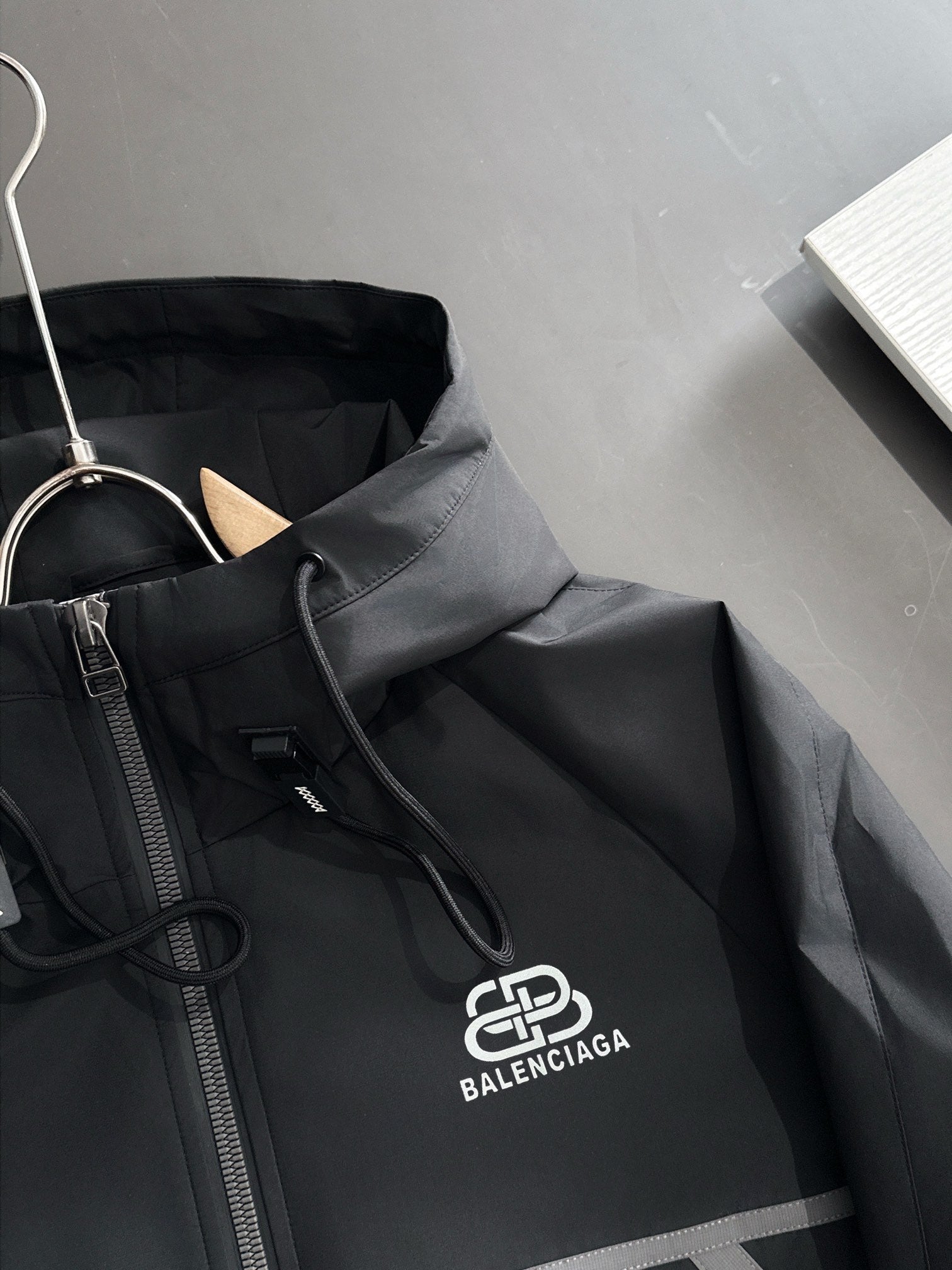 Balenciaga 2024 FW Hooded Nylon Windbreaker Jacket