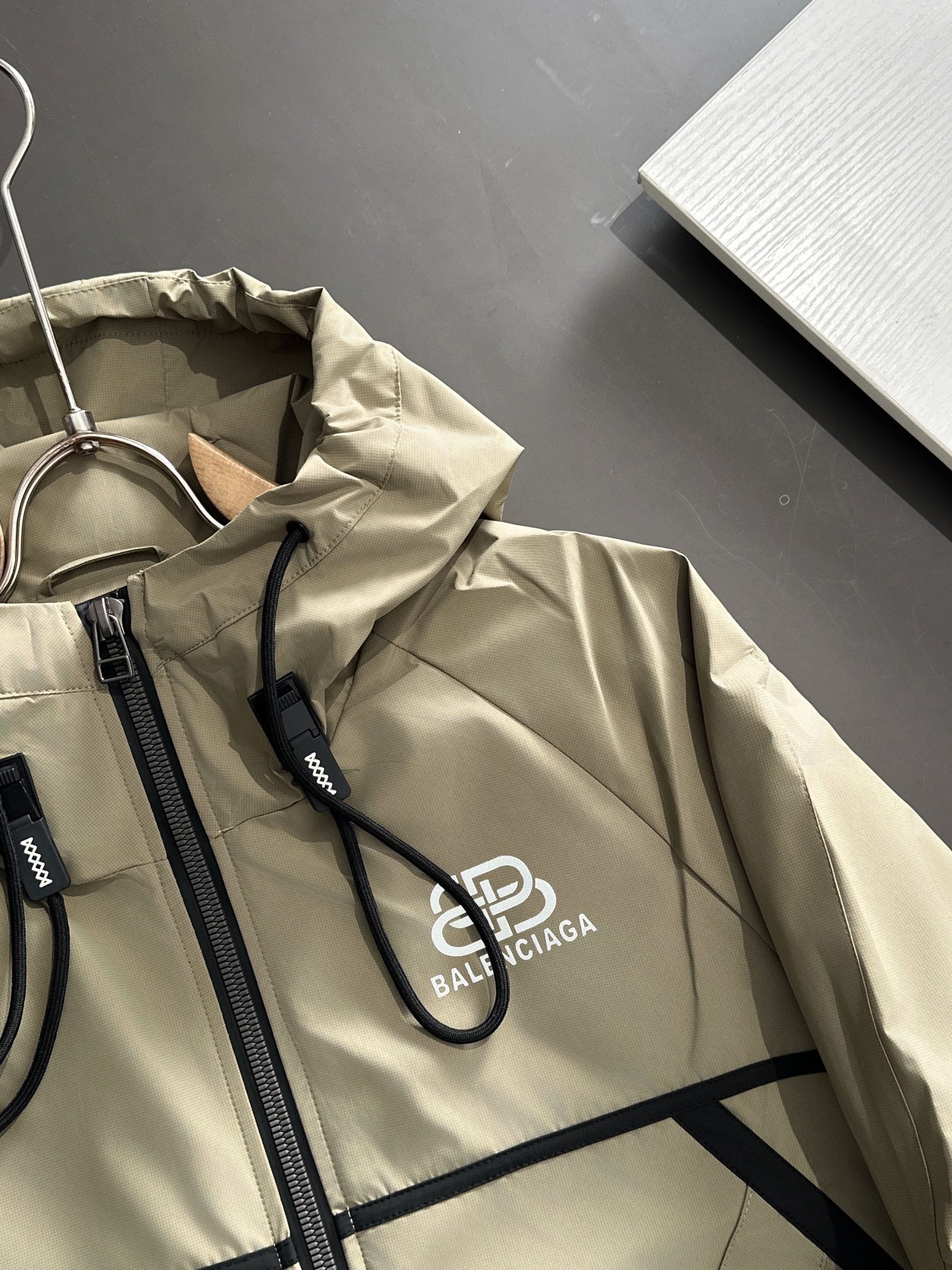 Balenciaga 2024 FW Hooded Nylon Windbreaker Jacket