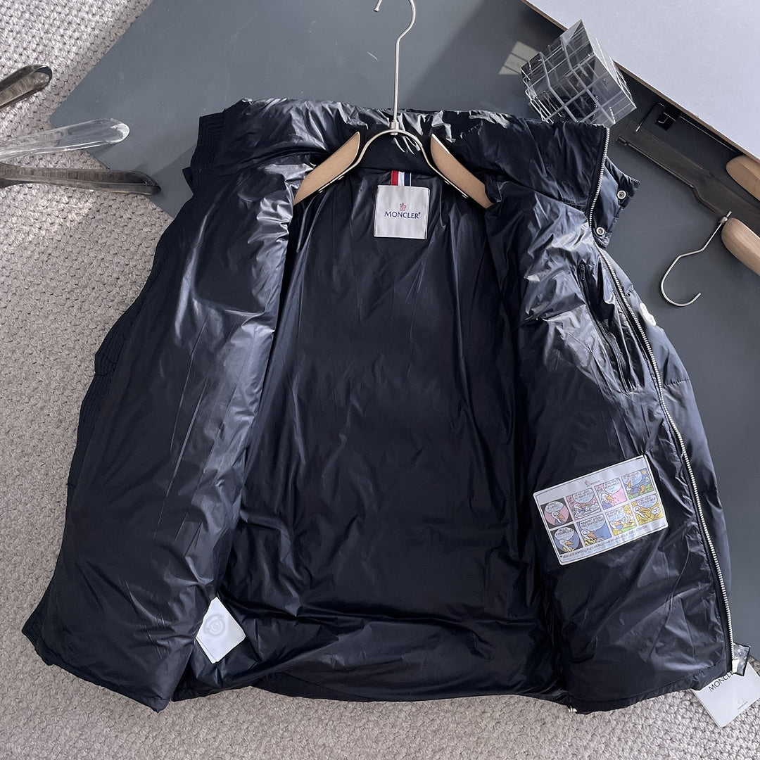 Moncler 2024 FW New Puffer Jacket | Unisex Colorblock Down Coat (M–3XL)