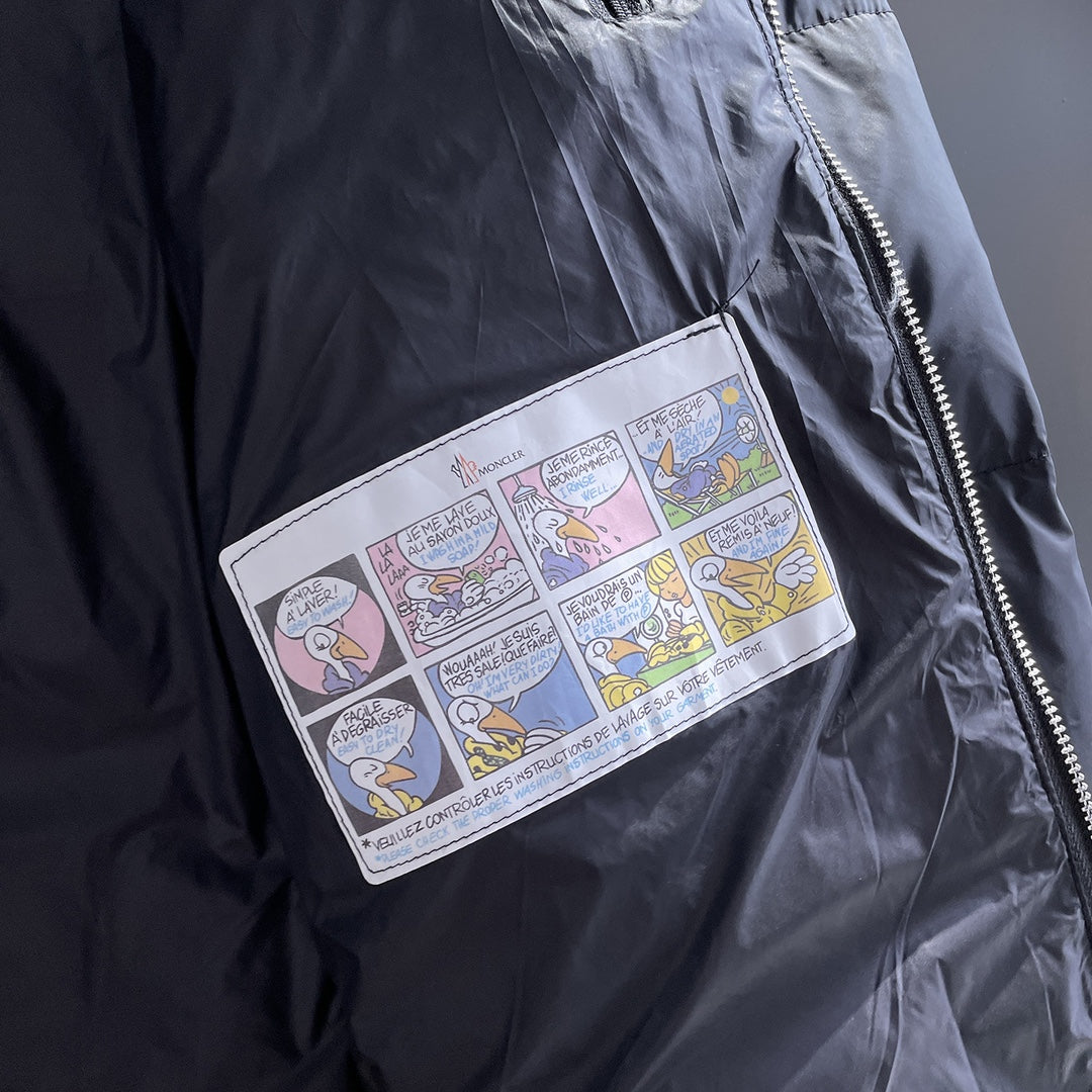 Moncler 2024 FW New Puffer Jacket | Unisex Colorblock Down Coat (M–3XL)