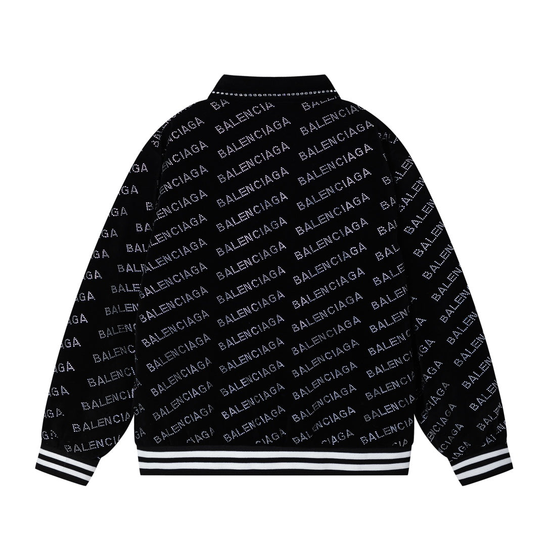 Balenciaga 2024 FW Men’s Velvet Varsity Jacket