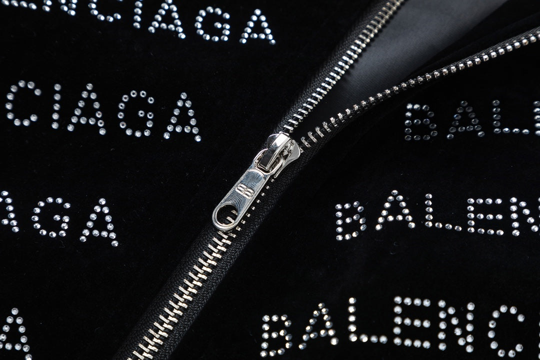 Balenciaga 2024 FW Men’s Velvet Varsity Jacket