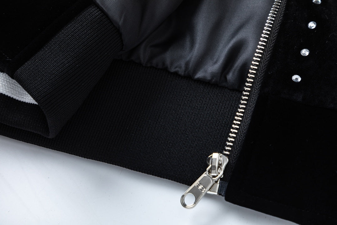 Balenciaga 2024 FW Men’s Velvet Varsity Jacket