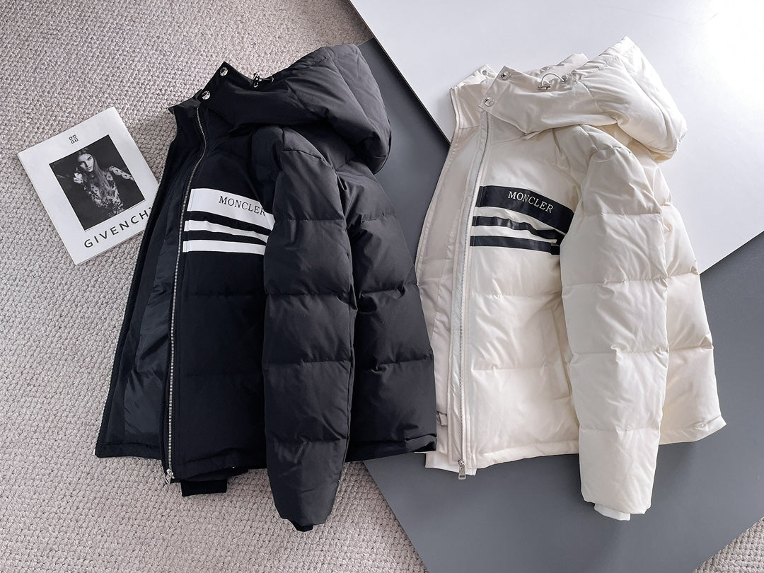 Moncler 2024 FW New Puffer Jacket | Unisex Colorblock Down Coat (M–3XL)