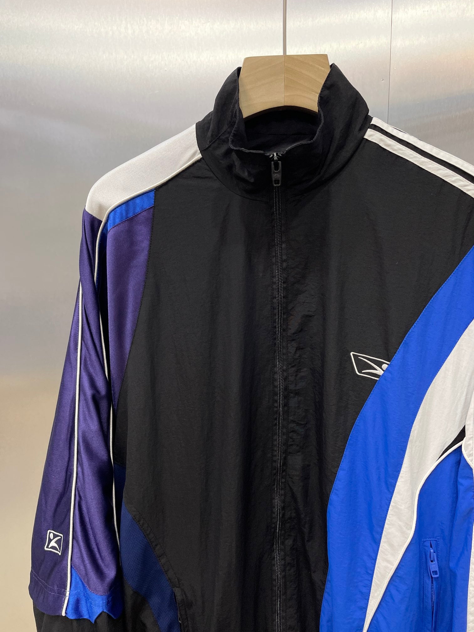Balenciaga Patchwork Stand-Collar Varsity Jacket