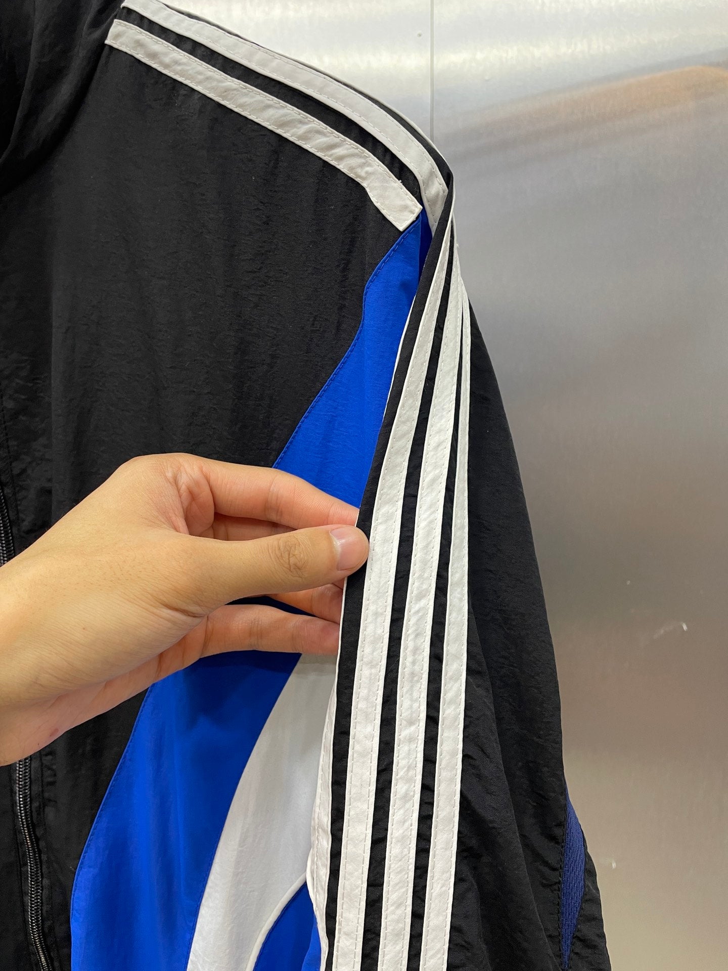 Balenciaga Patchwork Stand-Collar Varsity Jacket
