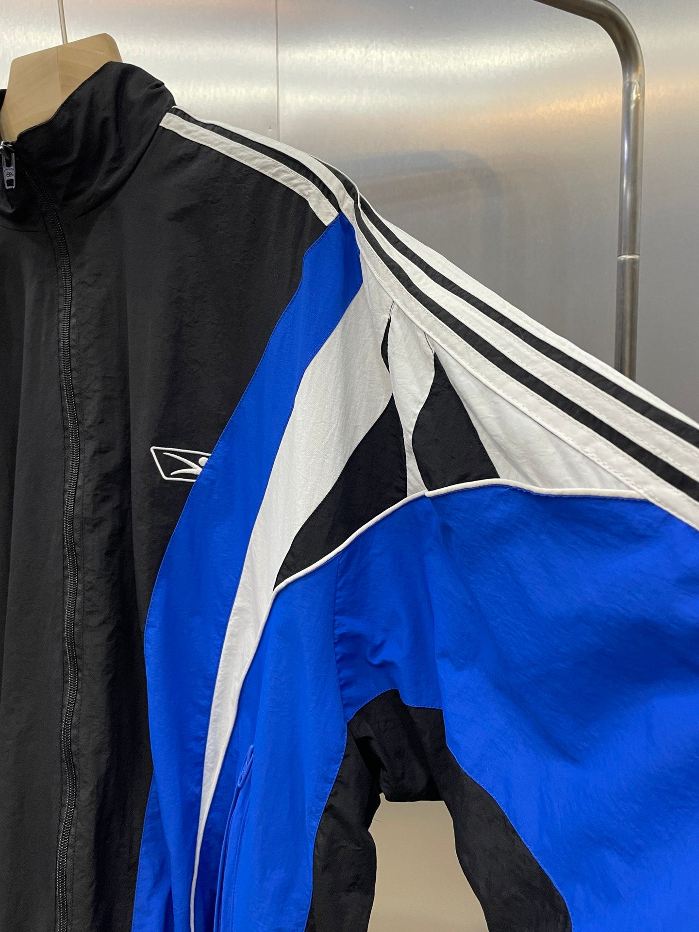 Balenciaga Patchwork Stand-Collar Varsity Jacket