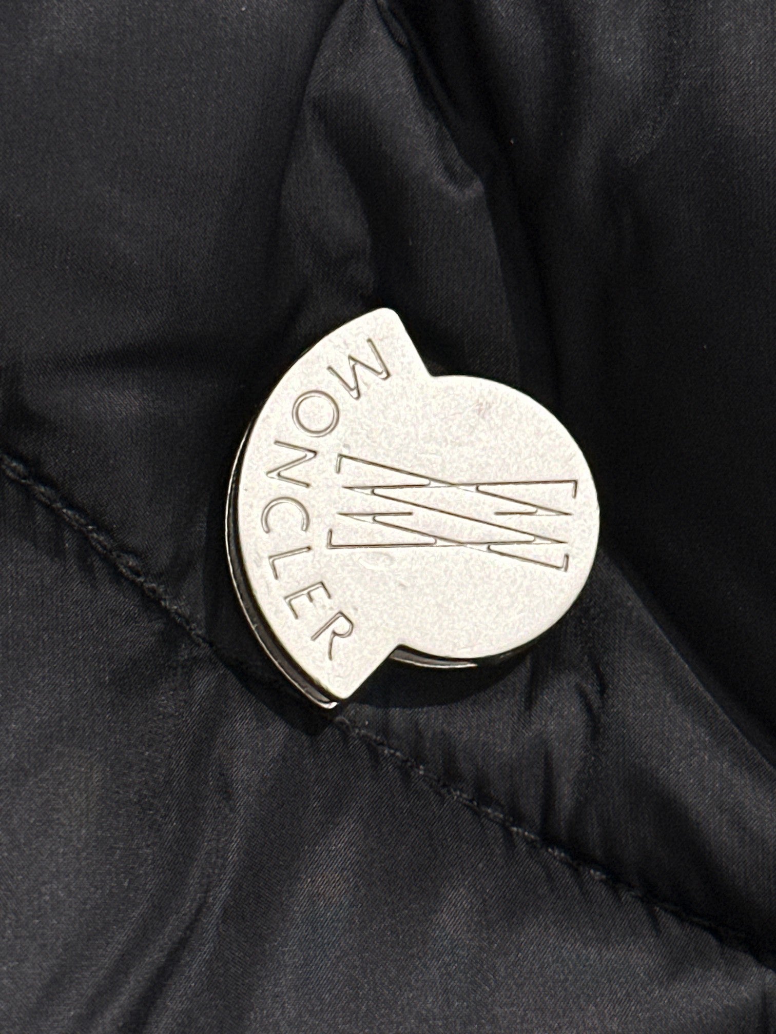 Moncler x Pharrell Diamond-Cut Down Jacket | Short Puffer | Black / Grey | Size 1–5