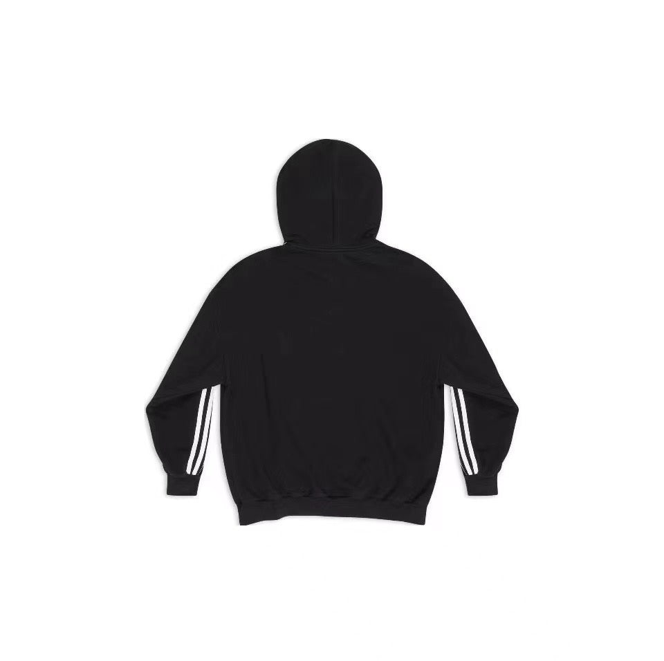 Balenciaga x adidas FW24 Co-branded Zip Hoodie – Side Stripe Logo Embroidery