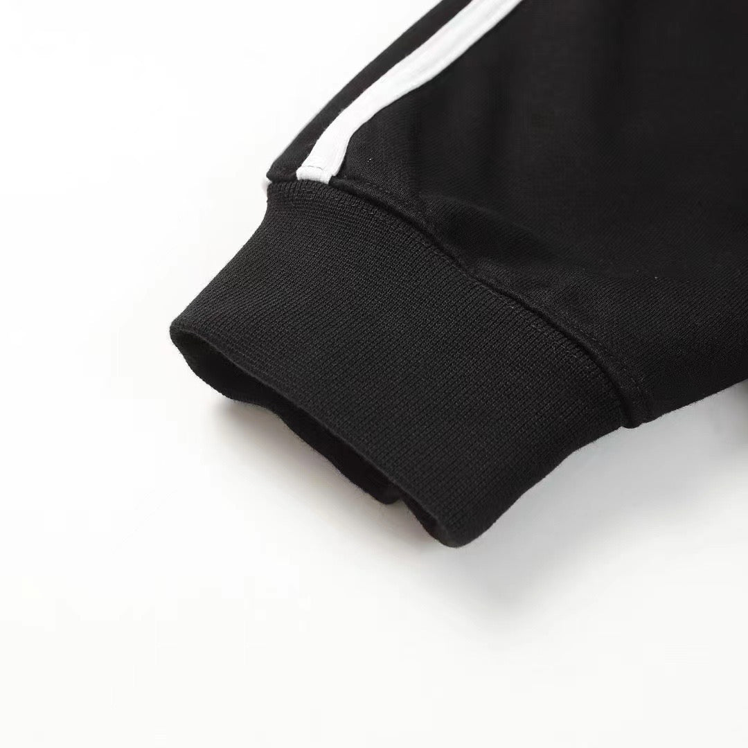 Balenciaga x adidas FW24 Co-branded Zip Hoodie – Side Stripe Logo Embroidery