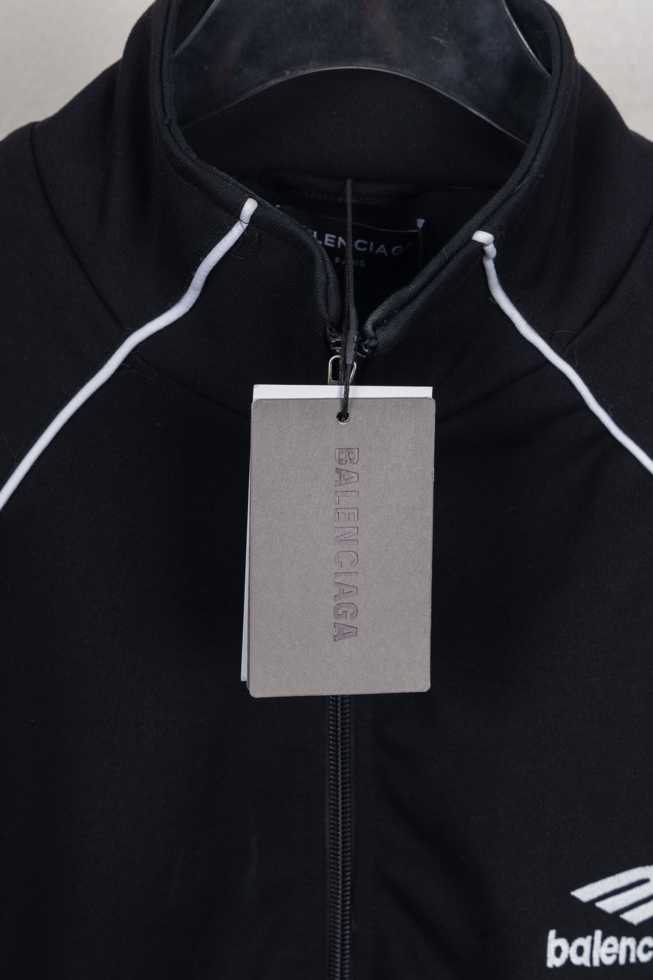 Balenciaga 3B Embroidered High-Collar Cotton Jacket – Unisex
