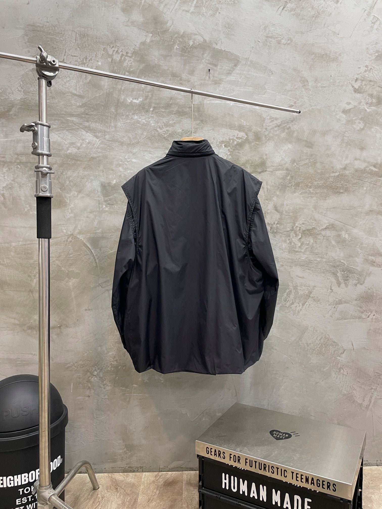 Balenciaga 24SS Oversized Detachable-Sleeve Technical Jacket – Black