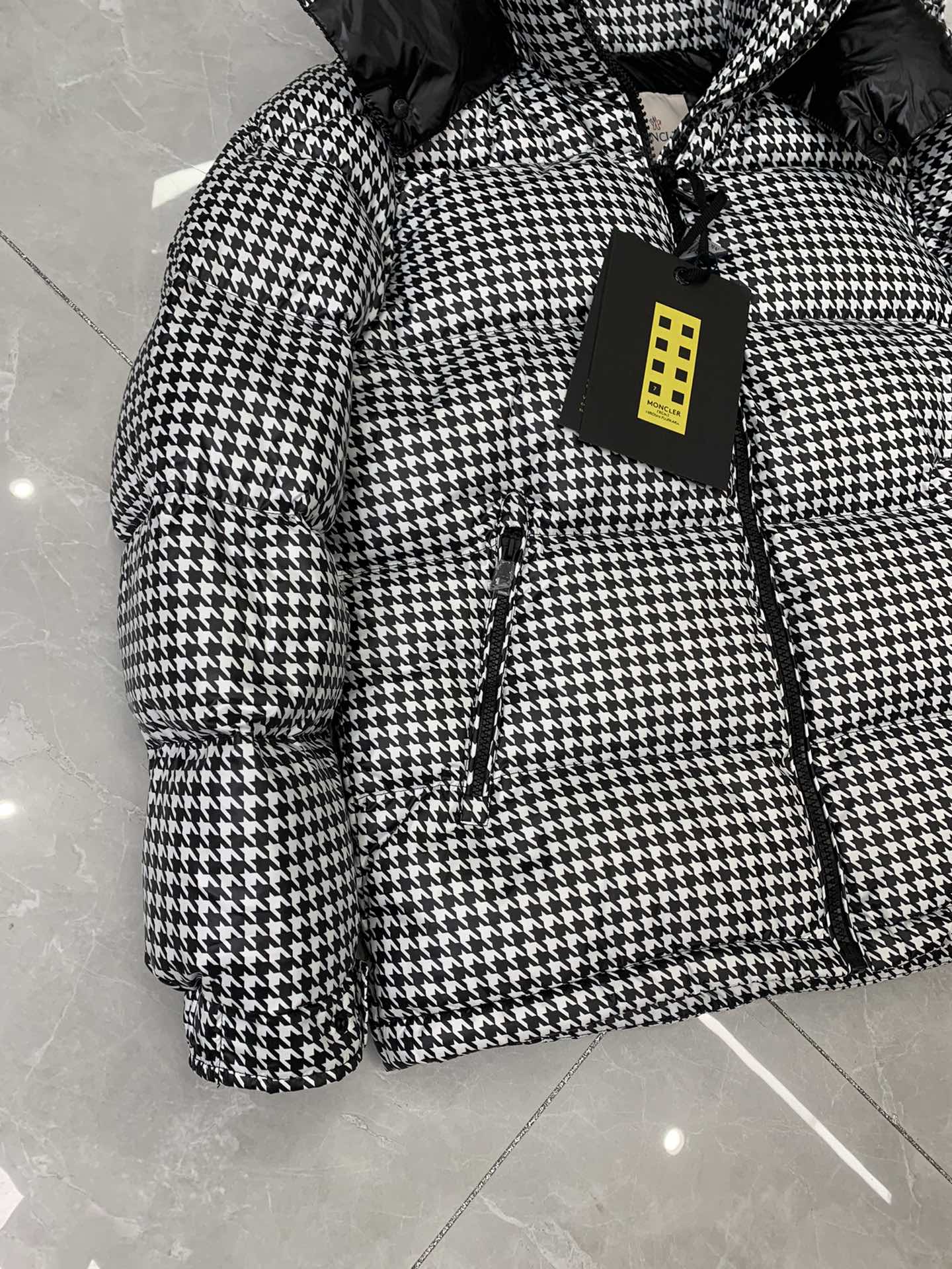 Moncler x Fragment Hiroshi Fujiwara SOCOTRINE Houndstooth Down Jacket | FW Collection | Sizes 1–5