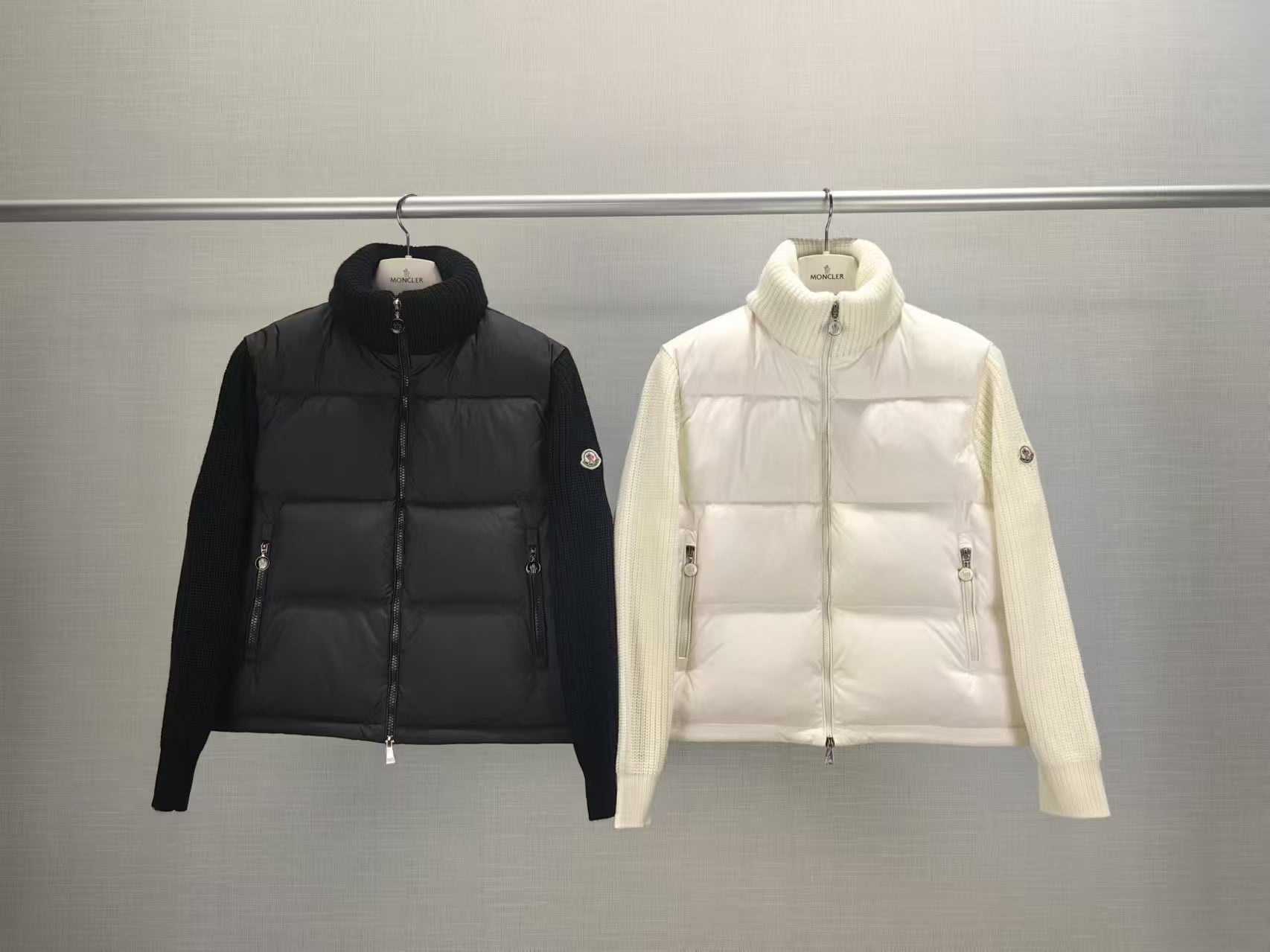 Moncler TRICOT 2024 Women’s Knit-Panel Down Jacket | New Collection
