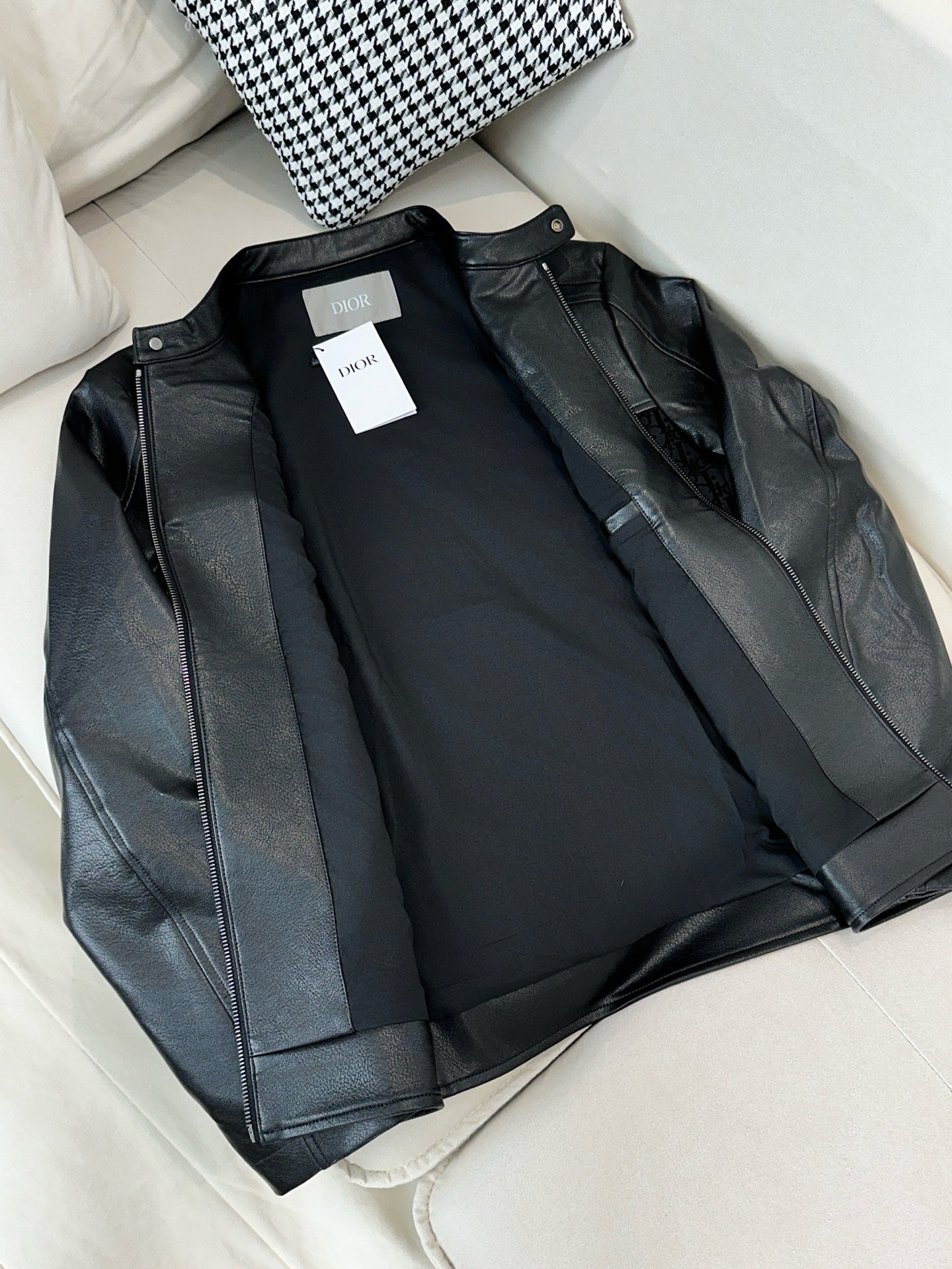 Dior 2025 Urban Luxe Leather Jacket – Black