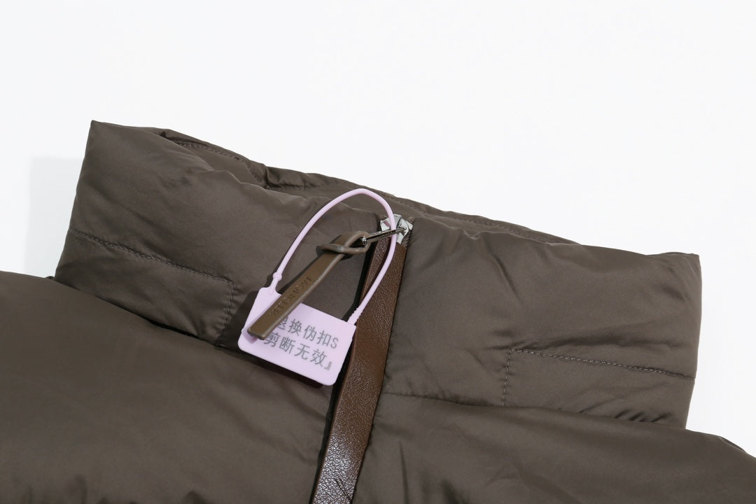 Moncler 24FW BESBRE Leather-Zip Short Down Jacket | Unisex | Sizes 1–5