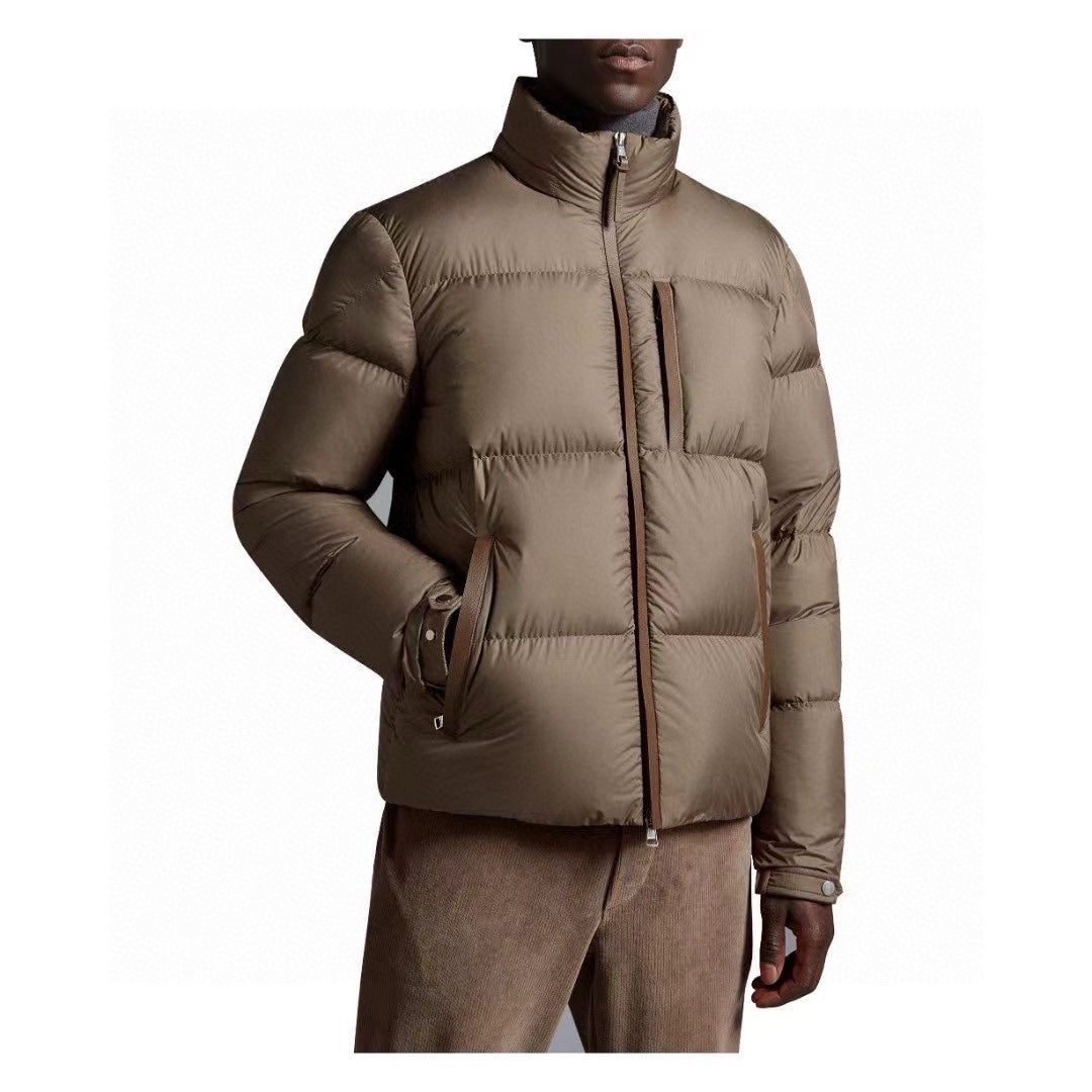 Moncler 24FW BESBRE Leather-Zip Short Down Jacket | Unisex | Sizes 1–5