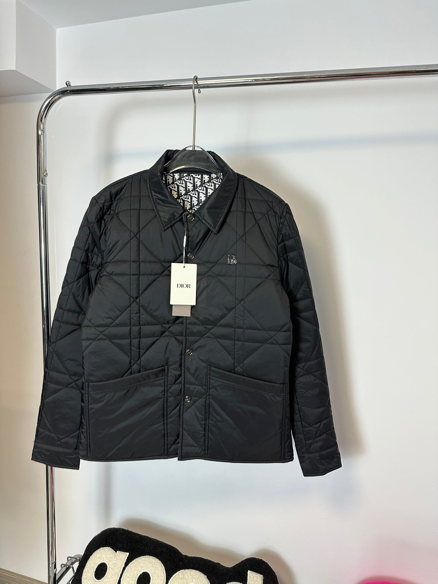 Dior Quilted Geometric Jacket – Luxury Business Casual Padded Outerwear