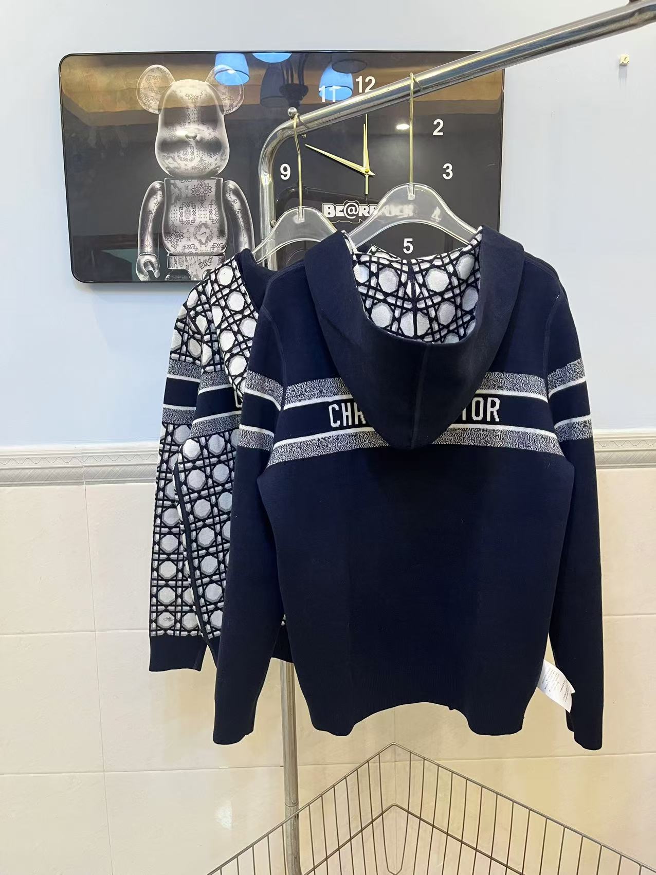 Dior Reversible Cashmere Hoodie – Cannage Jacquard Knit Jacket